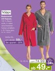 Bademantel im Angebot bei Möbel Inhofer in Neu-Ulm Bademantel Angebote von Vossen bei Möbel Inhofer Neu-Ulm für 49,00 €