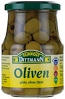 Spanische Oliven grün, ohne Stein von Feinkost Dittmann für 1,99 € bei REWE im Angebot Spanische Oliven grün, ohne Stein von Feinkost Dittmann im aktuellen REWE Prospekt