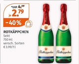 Sekt von ROTKÄPPCHEN im aktuellen Müller Prospekt für 2,79 €