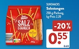 Salzstangen im ALDI SÜD Prospekt Salzstangen von Sun Snacks im aktuellen ALDI SÜD Prospekt für 0,55 €