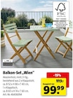 Hagebaumarkt Bad Essen - Balkon-Set „Wien“ Angebot im Prospekt Balkon-Set „Wien“ bei Hagebaumarkt im Bad Essen Prospekt für 99,99 €