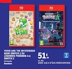 Yoshi and the mysterious book switch 2 ou légendes pokémon z-a switch 2 en promo chez E.Leclerc Clermont-Ferrand à 51,49 €