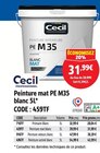 Peinture mat PE M35 blanc 5L* - Cecil Professionnel en promo chez Screwfix Chartres à 31,99 €