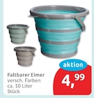 Faltbarer Eimer im budni Prospekt Faltbarer Eimer von im aktuellen budni Prospekt für 4,99 €