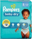 Couches baby-dry géant T5 - Pampers en promo chez Monoprix Chalon-sur-Saône à 14,93 €