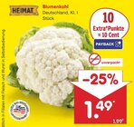 Kohl im Netto Marken-Discount Prospekt Blumenkohl von HEIMAT im aktuellen Netto Marken-Discount Prospekt für 1,49 €