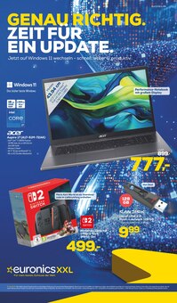 Notebook im aktuellen EURONICS Prospekt (Solingen (Klingenstadt)) Notebook im EURONICS Prospekt "GENAU RICHTIG. ZEIT FÜR EIN UPDATE." mit 8 Seiten (Solingen (Klingenstadt))