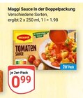 Sauce in der Doppelpackung im Angebot bei GLOBUS in Hoyerswerda Sauce in der Doppelpackung Angebote von Maggi bei GLOBUS Hoyerswerda für 0,99 €