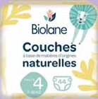 Couches naturelles t4 x44 - BIOLANE - Intermarché à Laval Couches naturelles t4 x44 - BIOLANE en promo chez Intermarché Laval à 10,87 €