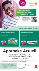 mea - meine apotheke Apotheken Prospekt der aktuellen Woche mit 4 Seiten, gültig von 01.06.2026 bis 30.06.2026, in Untergruppenbach und Umgebung Aktueller mea - meine apotheke Apotheken Prospekt in Untergruppenbach und Umgebung, "Unsere Juni-Angebote" mit 4 Seiten, 01.06.2026 - 30.06.2026
