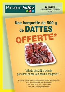 Catalogue Provenc’halles de la semaine "FAITES LE PLEIN DE PROMOS DANS VOTRE MAGASIN !" avec 6 pages, valide du 17/02/2026 au 28/02/2026 pour Cabasse et alentours Prospectus Provenc’halles de la semaine "FAITES LE PLEIN DE PROMOS DANS VOTRE MAGASIN !" avec 6 pages, valide du 17/02/2026 au 28/02/2026 pour Cabasse et alentours