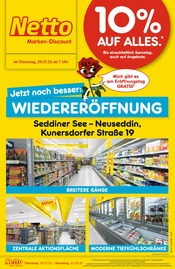Aktueller Netto Marken-Discount Seddiner See Prospekt "Wiedereröffnung - 10% auf ALLES" mit 6 Seiten