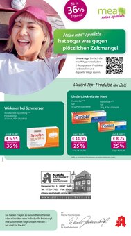 Aktueller mea - meine apotheke Prospekt "Unsere Juli-Angebote" für Amtzell Aktueller mea - meine apotheke Prospekt für Amtzell mit Seiten