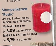 Stumpenkerzen 'Rustic' Angebot in Vechelde im aktuellen Prospekt bei BAUHAUS in Vechelde