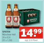 Münchner Hell Angebote von Spaten bei Getränke Oase Gladbeck für 14,99 €