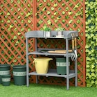 Outsunny Metall-Arbeitsfläche grau B/H/L: ca. 37x89x76 cm für 49,99 € bei POCO im Angebot Outsunny Metall-Arbeitsfläche grau B/H/L: ca. 37x89x76 cm im aktuellen POCO Prospekt