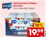 Gefrierbeutel mit Ziptec, 16er Pack von Priva im aktuellen Netto Marken-Discount Prospekt