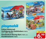 playmobil Polizei-Motorrad: Verfolgung des Geldräubers oder Geschenkset Racing-Kart oder Hundetrainerin für 13,99 € bei famila Nordost im Angebot playmobil Polizei-Motorrad: Verfolgung des Geldräubers oder Geschenkset Racing-Kart oder Hundetrainerin im aktuellen famila Nordost Prospekt