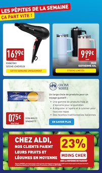 Prospectus Aldi de la semaine "LES ARRIVAGES SAVOUREUX AUX GOÛTS DE L'ITALIE" avec 2 pages, valide du 14/01/2025 au 20/01/2025 pour La Courneuve et alentours