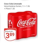 Aktuelle Coca Cola Angebote bei GLOBUS in Nettetal Aktuelles Limonade Angebot bei GLOBUS in Nettetal ab 3,89 €