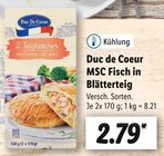 MSC Fisch in Blätterteig von Duc de Coeur im aktuellen Lidl Prospekt für 2,79 €