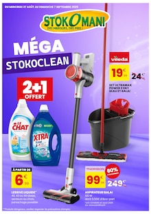 Prospectus Stokomani de la semaine "MÉGA STOKOCLEAN" avec 1 pages, valide du 27/08/2025 au 07/09/2025 pour Saint-Maximin et alentours