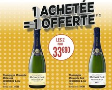 Champagne Monopole Millésimé et Champagne Monopole Brut - Casino Supermarchés à Les Pennes-Mirabeau Champagne Monopole Millésimé et Champagne Monopole Brut en promo chez Casino Supermarchés Les Pennes-Mirabeau à 33,90 €