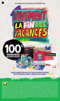 Catalogue Intermarché Super de la semaine "VIVEMENT LA FIN DES VACANCES" avec 2 pages, valide du 04/08/2026 au 06/09/2026 pour Valence et alentours Prospectus Intermarché Super de la semaine "VIVEMENT LA FIN DES VACANCES" avec 2 pages, valide du 04/08/2026 au 06/09/2026 pour Valence et alentours