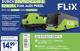 Flixbus oder Flixtrain Ticketcode bei ALDI Nord im Dorum Prospekt für 14,99 €