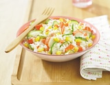 Salade de riz, petits légumes et surimi relevée d'un trait de jus de citron à Intermarché dans Vireux-Molhain Salade de riz, petits légumes et surimi relevée d'un trait de jus de citron à Intermarché dans Vireux-Molhain