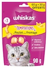 Friandises au poulet et au fromage pour chat adulte - Whiskas temptations en promo chez Netto Friandises au poulet et au fromage pour chat adulte - Whiskas temptations dans le catalogue Netto