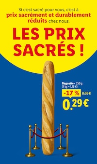 Promotion Baguette dans le prospectus Lidl, valable du 28/08/2025 au 01/09/2025 Promo Baguette dans le catalogue Lidl du moment à la page 42