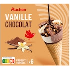 Cônes Vanille Chocolat Auchan en promo chez Auchan Hypermarché Montpellier à 1,89 €