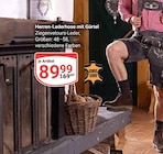 Herren-Lederhose mit Gürtel Angebote bei GLOBUS Zwickau für 89,99 €