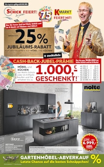 Wohn Schick Haigerloch Prospekt der aktuellen Woche, gültig von 02.08.2025 bis 30.08.2025 Aktueller Wohn Schick Haigerloch Prospekt "CASH-BACK-JUBEL-PRÄMIE" mit 14 Seiten