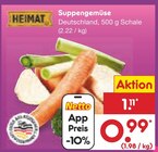 Suppengemüse im Angebot bei Netto Marken-Discount in Ravensburg Suppengemüse Angebote von Heimat bei Netto Marken-Discount Ravensburg für 0,99 €
