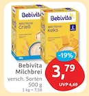 Milchbrei Grieß von Bebivita für 3,79 € bei budni im Angebot Milchbrei Grieß von Bebivita im aktuellen budni Prospekt