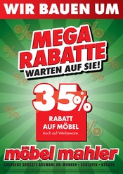 Möbel im Möbel Mahler Siebenlehn Prospekt in Pirna Aktueller Möbel Mahler Siebenlehn Prospekt mit Möbel, "MEGA RABATTE WARTEN AUF SIE!", Seite 1