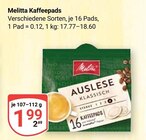 Kaffeepads Auslese Klassisch Angebote von Melitta bei GLOBUS Leipzig für 1,99 €