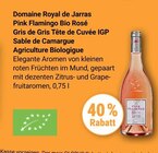 Pink Flamingo Bio Rosé Gris de Gris Tête de Cuvée IGP Sable de Camargue Agriculture Biologigue von Domaine Royal de Jarras bei GLOBUS im Angebot Pink Flamingo Bio Rosé Gris de Gris Tête de Cuvée IGP Sable de Camargue Agriculture Biologigue von Domaine Royal de Jarras im aktuellen GLOBUS Prospekt