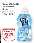 Weichspüler im Angebot bei GLOBUS in Gera Weichspüler Angebote von Vernel bei GLOBUS Gera für 2,29 €