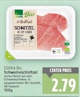 Schweineschnitzel von EDEKA Bio für 2,79 € bei E center im Angebot Schweineschnitzel von EDEKA Bio im aktuellen E center Prospekt