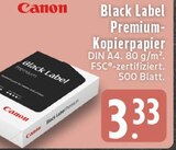 Black Label Premium-Kopierpapier Angebote von Canon bei E center Bocholt für 3,33 €