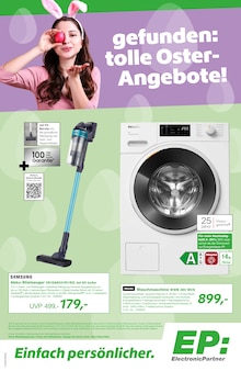 Waschmaschine im aktuellen EP: Prospekt (Königswinter) Waschmaschine im EP: Prospekt "gefunden: tolle Oster-Angebote!" mit 12 Seiten (Königswinter)