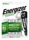 Lot de 4 piles rechargeables Energizer Power plus AA ou AAA - ENERGIZER en promo chez Carrefour Mulhouse à 9,99 €