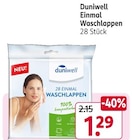 Einmal Waschlappen von Duniwell im aktuellen Rossmann Prospekt für 1,29 €