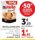 Biscuits - NUTELLA - U Express à Grenoble Biscuits - NUTELLA en promo chez U Express Grenoble à 1,61 €