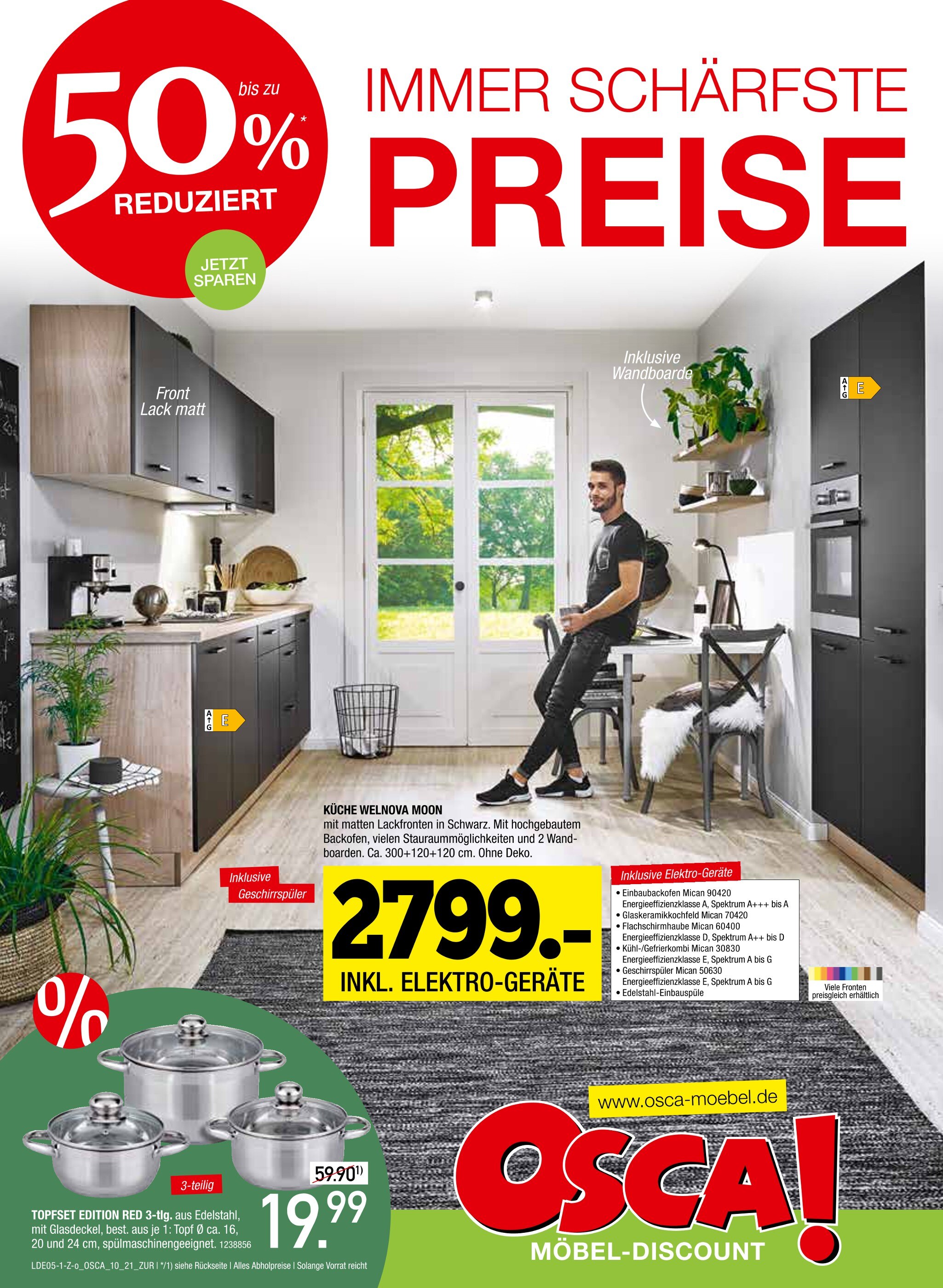 Osca Möbel Prospekt für Marienfeld mit 16 Seiten Osca Möbel Prospekt für Marienfeld: "IMMER SCHÄRFSTE PREISE", 16 Seiten, 25.09.2021 - 12.10.2021