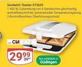 Aktuelles Sandwich-Toaster ST3629 Angebot bei GLOBUS in Saarbrücken ab 29,99 €
