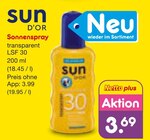 Sonnenspray transparent LSF 30 von Sun D'Or im aktuellen Netto Marken-Discount Prospekt für 3,69 €